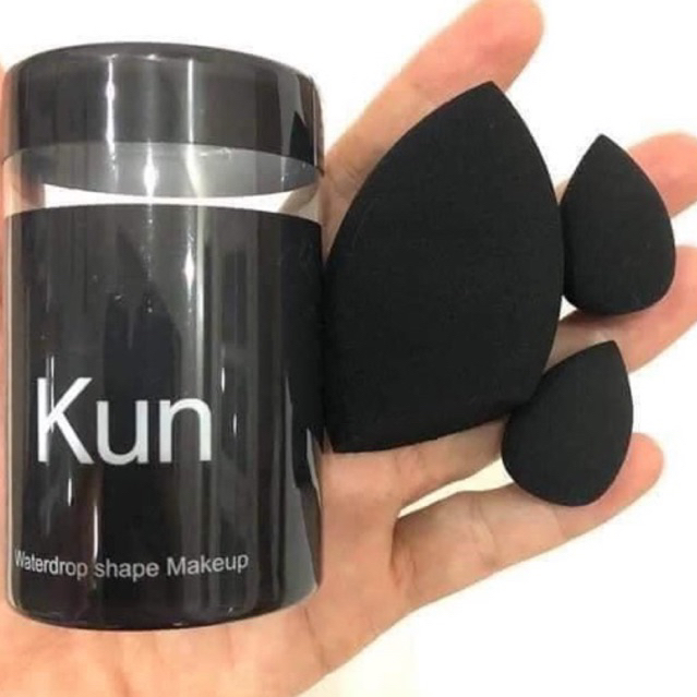 Bông Mút Kun Trang điểm đánh nền (set 3cục)
