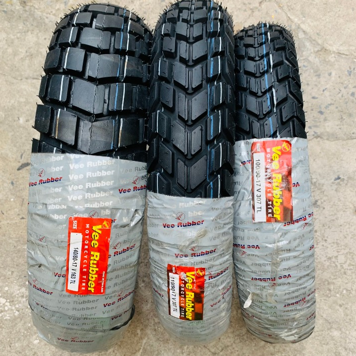 (Vee Rubber V307, V163) Vỏ Vee Rubber gai địa hình cho xe Winner, Exciter, CBR, R15,.. - Made in Tha