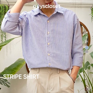 [HÀNG THIẾT KẾ] Áo sơ mi Striped shirt GUY's Closet, kẻ sọc, thanh lịch, lịch sự, casual