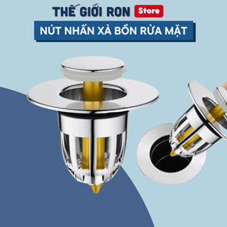 Nút Chặn Thoát Nước Nhấn Xả Lõi Đồng Cho Lavabo, Ngăn Mùi, Lọc Rác Bồn Rửa Mặt BT022(3,4 đến 4 cm) THEGIOIRON