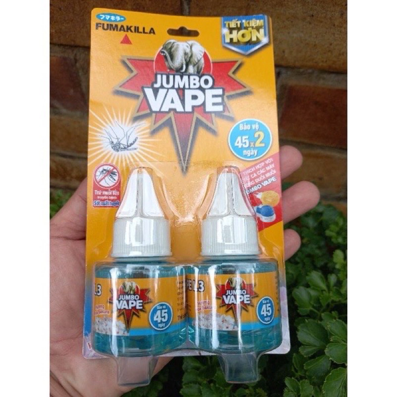 Bộ Máy Xông Đuổi Muỗi Và Chất Xông Muỗi Jumbo Vape ( Hương Hoa Lily & Hoa Anh Đào Sakura )