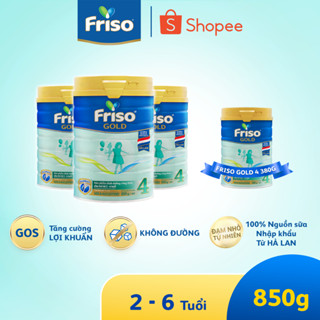 [Tặng 1 Lon Friso Gold 4 380G] Combo 3 Lon Sữa Bột Friso Gold 4 850g/lon