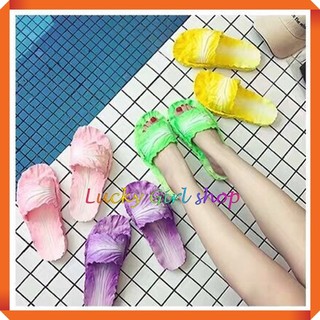 Dép nữ quai ngang cao su hình bắp cải nhiều màu size 36-41 - lucky girl shop nha trang