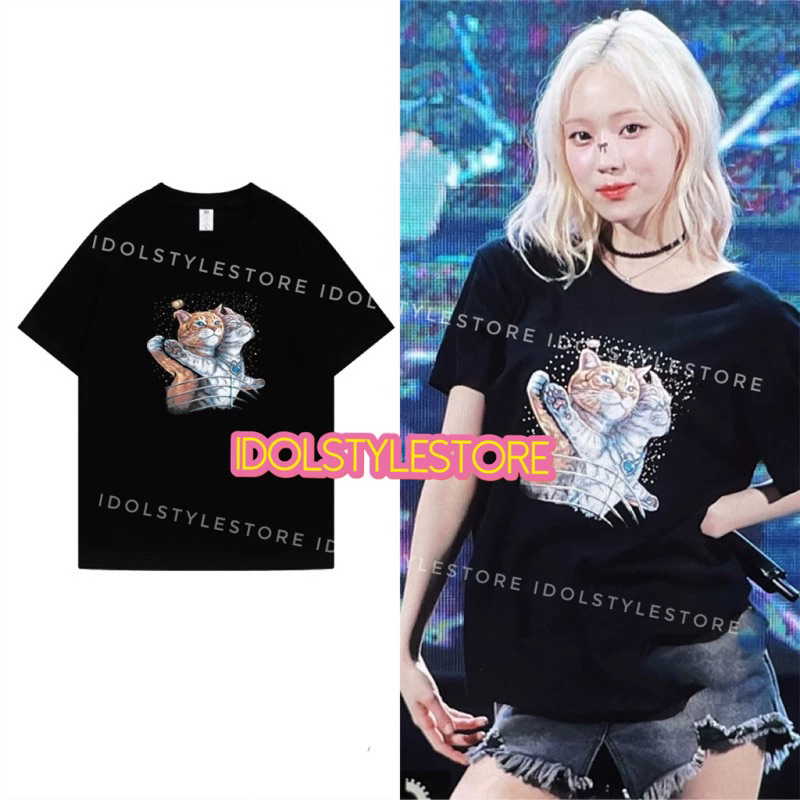 áo thun tay lỡ mèo Winter Aespa