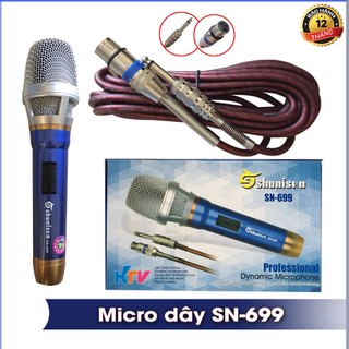 Micro có dây hát Karaoke SN699 chính hãng, chống hú cao cấp