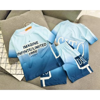 Bộ ngắn bé trai thun lạnh in 3d (10/22kg)
