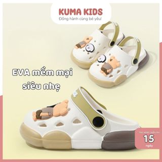 [SALE] Dép sục cho bé gái bé trai hoạt hình Kuma Kids, cross mùa hè cho bé 1,5 đến 5,5 tuổi siêu nhẹ KD28 HaBu