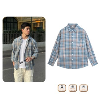 Áo Sơ Mi Dài Tay Nam Nữ Flannel Sọc Caro, Sơ Mi Kẻ Form Rộng Phong Cách Unisex HALLEY A11
