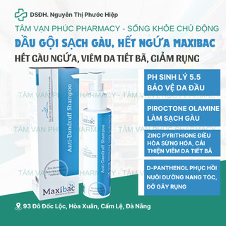 Dầu gội Maxibac pH5.5 chai sạch gàu giảm ngứa phục hồi nang tóc giảm gãy rụng lâu bẩn 