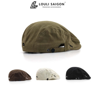 Mũ beret nam nữ LOULI SAIGON vải kaki mềm, mũ nồi cá tính phong cách Hàn Quốc BR03