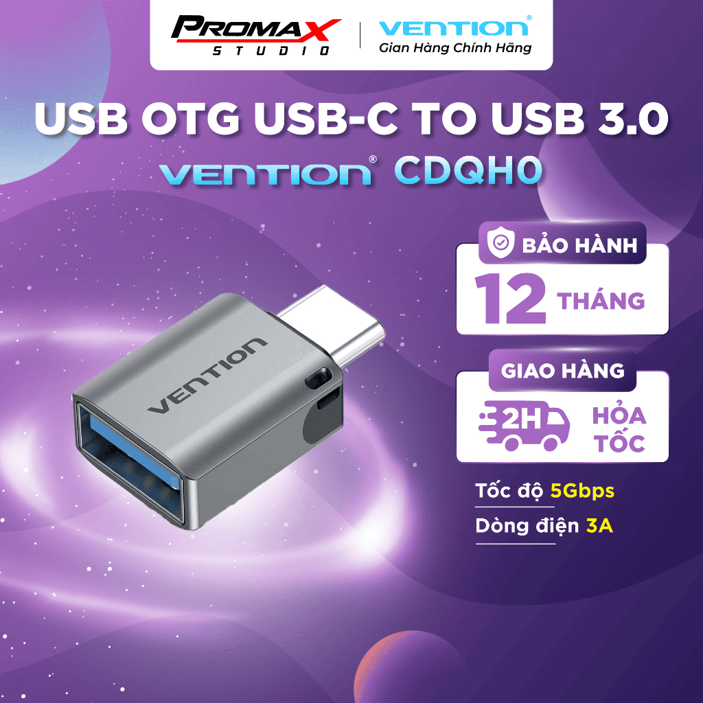 USB OTG USB-C to USB 3.0 VENTION CDQH0 (Male to Female)