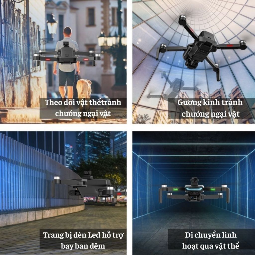 Flycam L600 /L800 Pro Max cảm biến Laser Camera chống rung 3 Trục, Playcam GPS tự bay về Pin 4500mAh | BigBuy360 - bigbuy360.vn