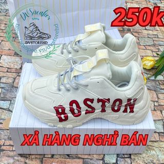 Giày mlb boston chữ đỏ, giày đế độn mlb boston, size 36-43