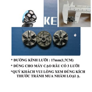 [FREESHIP 50K] Bộ 3 lưỡi cạo râu cho máy cạo râu Kemei,Lingke,9D,6D,4D Shaver,Shanen...và nhiều loại dùng 3 lưỡi khác
