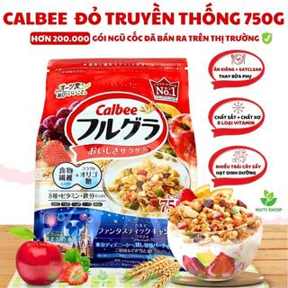 [TẶNG THÊM +50G] - Ngũ cốc Calbee Nhật Bản hoa quả , trái cây dùng ăn sáng - ăn kiêng giảm cân phiên bản mới 800g