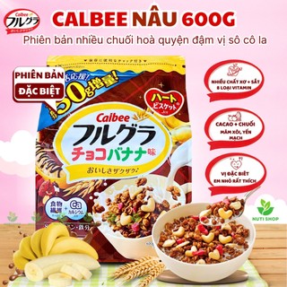 Ngũ cốc Calbee Cacao mâm xôi chuối yến mạch dừa 600gr