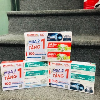 Set 2 tặng 1 Kem đánh răng Lacalut Extra Sensitive 75ml - cho răng nhạy cảm - chống tụt lợi - Đức