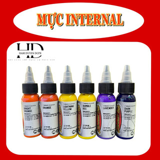 Mực eternal màu vàng, mực eternal màu cam, mực internal màu tím, mực body internal, mực xăm mình