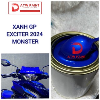 Sơn màu xanh gp exciter 2024 monster - sơn 2k lon 500g