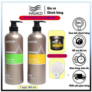  Dầu gội đầu KERATIN MARUBI 750ml cặp dầu gội xả phục hồi hư tổn giảm rụng tóc chính hãng CT72 
