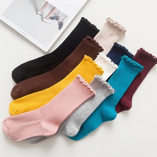 Tất nhún cổ bèo vintage cổ cao tiểu thư, điệu đà xinh xắn - subo shop