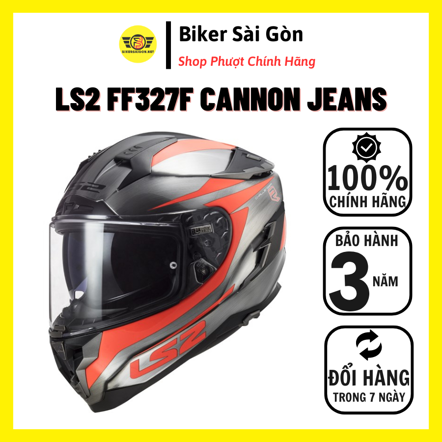 MŨ BẢO HIỂM FULLFACE LS2 FF327 CHALLENGER SỢI THUỶ TINH Cannon Jeans - Biker Sài Gòn