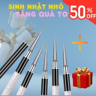 Cọ Vẽ Nét, Vẽ Móng Nail Cán Đá 5mm 9mm 11mm Lông Mảnh, sắc Nét CHANH NAIL