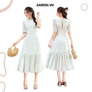 Zareen | đầm hoa dài đuôi cá zareen dax83