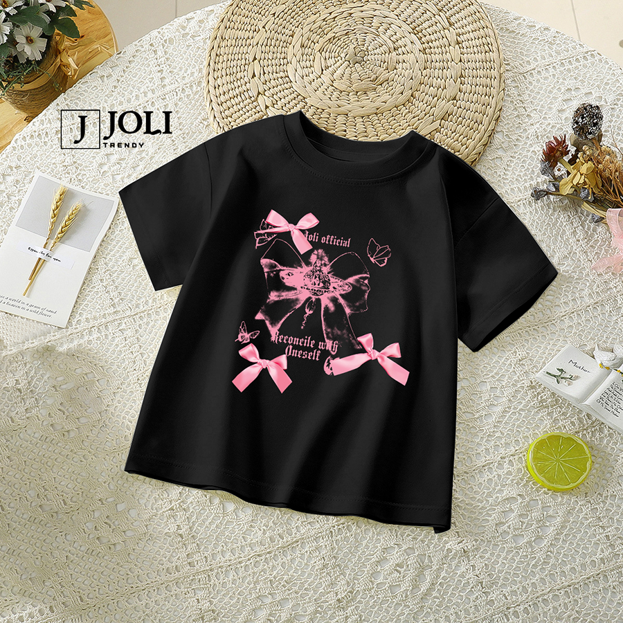 Áo Thun Baby Tee Nữ By JOLI Mã BT BST01 In Hình Chất Cotton Co Giãn Thoáng Mát Phong Cách Hàn Quốc J Joli Trendy | BigBuy360 - bigbuy360.vn