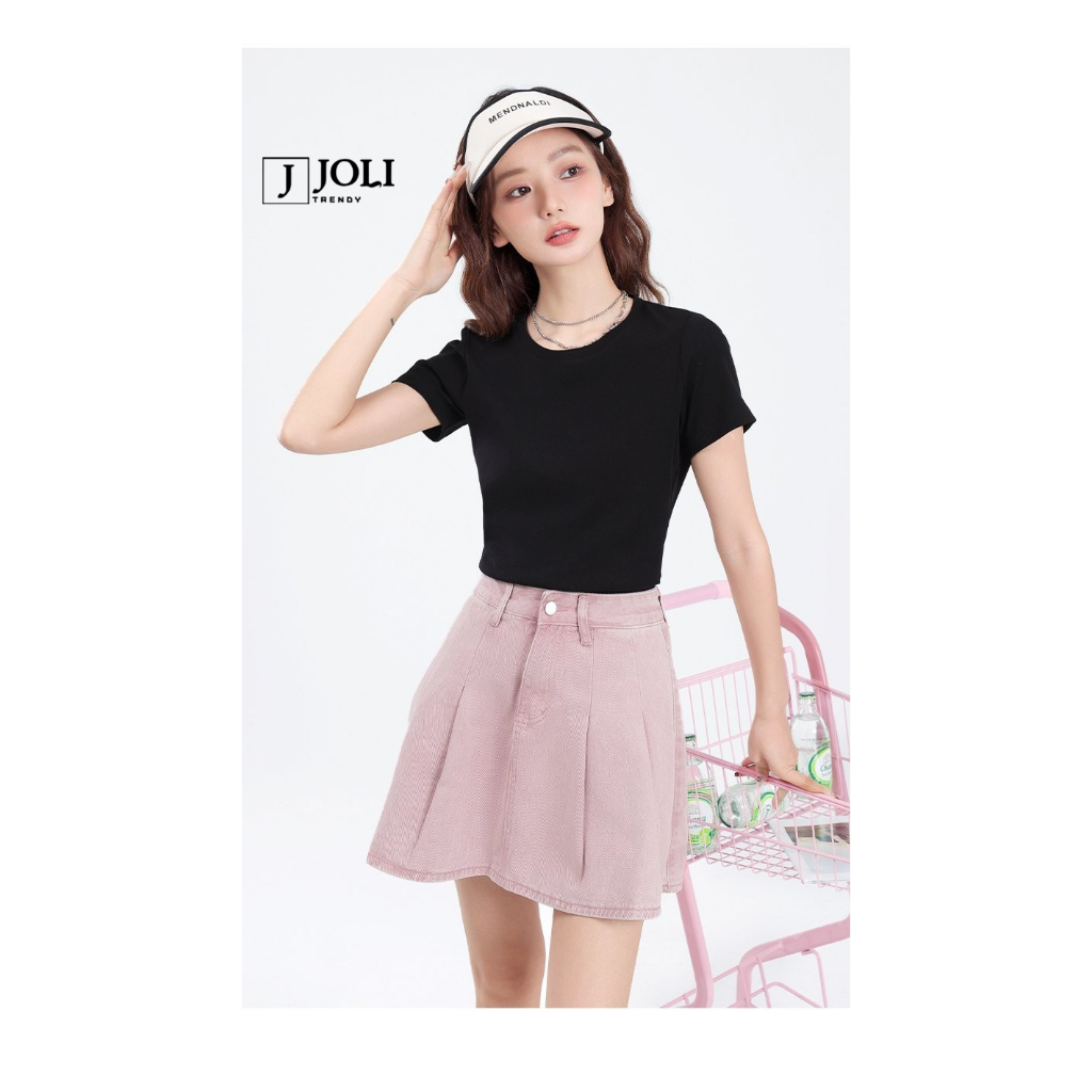 Áo Thun Baby Tee Nữ By JOLI Mã BT BST01 In Hình Chất Cotton Co Giãn Thoáng Mát Phong Cách Hàn Quốc J Joli Trendy | BigBuy360 - bigbuy360.vn