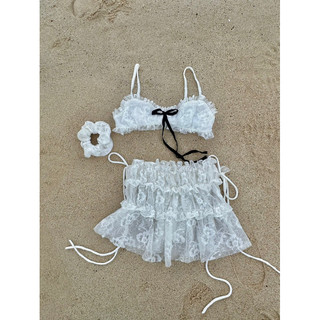 Set Đồ bơi Bikini chất liệu vải ren hoa (Amie Bikini)