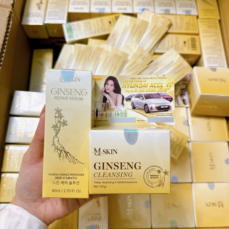 Combo Tái Tạo Da Sâm Vàng MQSKIN ( ko sưng - nhanh bong)