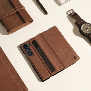 Case bao da chống sốc cho Samsung Galaxy Z Fold 4 Fold 5 Fold 6 7 5G hiệu Nillkin Aoge trang bị ngăn đựng S-Pen