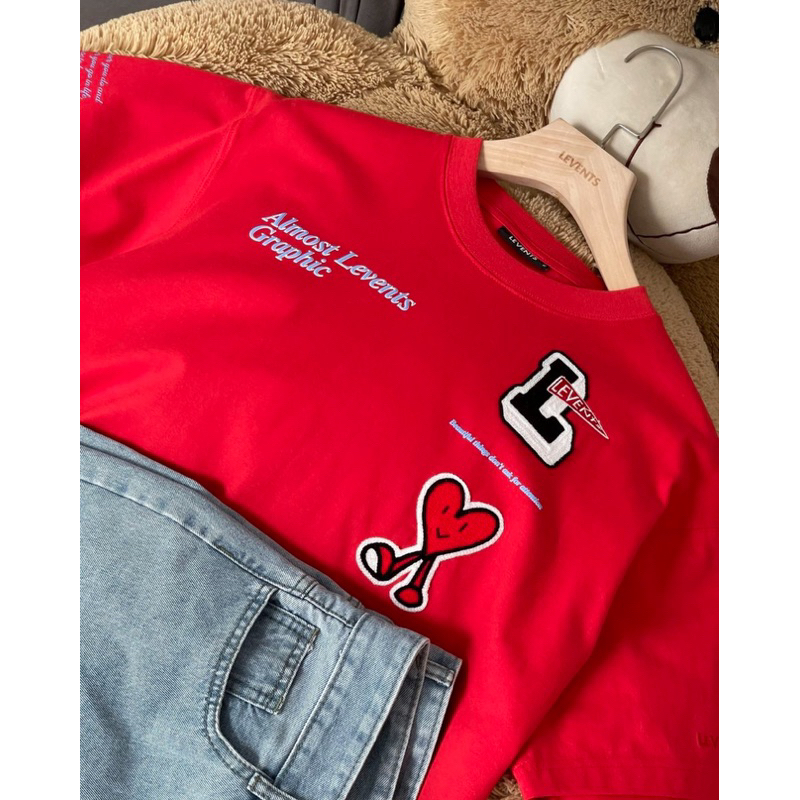 Áo Thun Levents Grafic Logo Màu Đỏ (chính hãng)