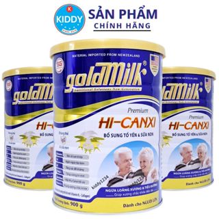 Sữa Goldmilk Hi Canxi 900g ngăn ngừa loãng xương, tiểu đường có bổ sung Tổ Yến & Sữa Non