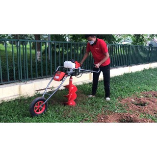 Máy đào đất khung xe đẩy tặng mũi khoan đât 100mm sâu 800mm