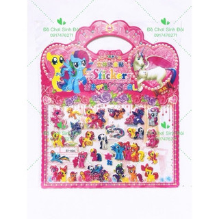 Hình dán nổi 3D hình ngựa pony - mẫu ngẫu nhiên