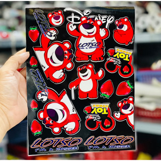 1 tấm decal gấu dâu lotso kích thước a4 18x25cm