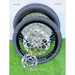 CẶP BÁNH CĂM RAIDER SATRIA NIỀN NHÔM BAN ZAI ,SHAR SPEED , ĐÙM CĂM MẠ CROM LOẠI 1,VỎ CRV THÁI, KÈM 2 ĐĨA .