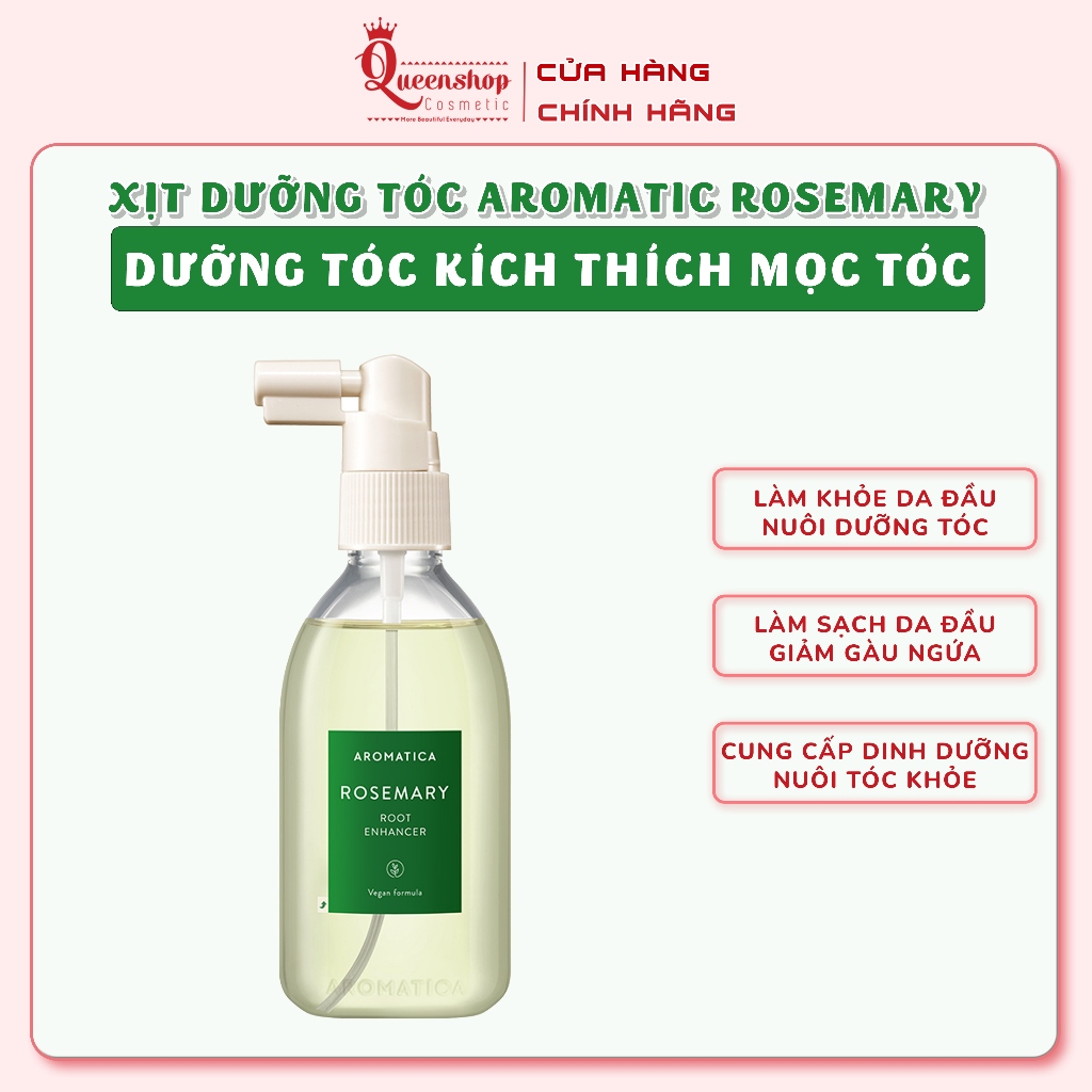 Xịt Dưỡng Mọc Tóc Hương Thảo 100ml Giảm Rụng Mọc Mới Nuôi Dưỡng Tóc Aromatica Rosemary Root Enhancer