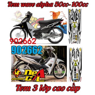 Tem rời wave 50cc,100cc xám v2 - ảnh thật #temxemay#decal #wave50 #wave100 #wave100cc