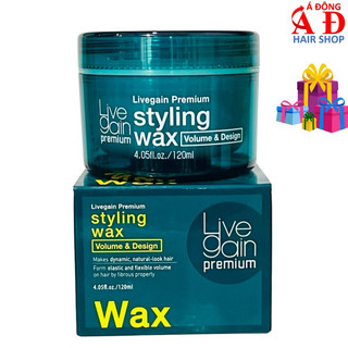 Wax mềm LiveGain Styling Xanh tạo kiểu tóc nam 120ml (KOREA)
