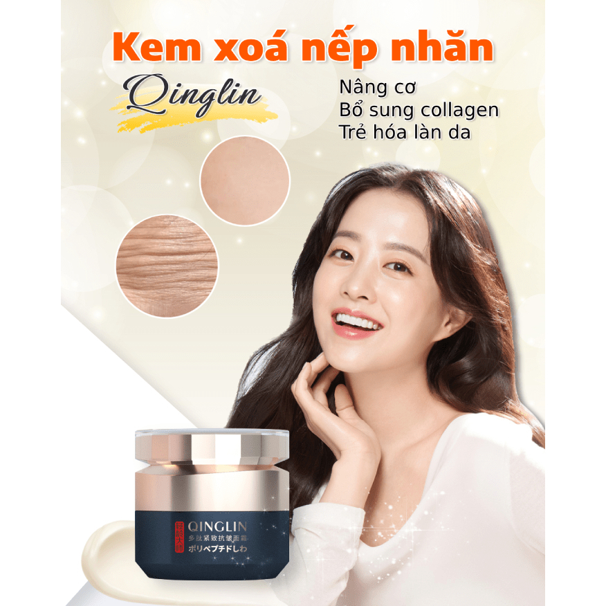 Kem QINGLIN Nhật Bản Chống Nhăn Nâng Cơ Trẻ Hóa Da - Kem QINGLIN Bổ Sung Collagen Cấp Ẩm Dưỡng Trắng