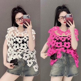 BIGSIZE HIẾU HIẾU (55-95KG) - Áo kiểu nữ mùa hè ren hoa thoải mái freesize dưới 80kg