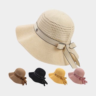 Mũ nón cói nơ đi biển rộng vành mùa hè xinh xắn - Mã CO001