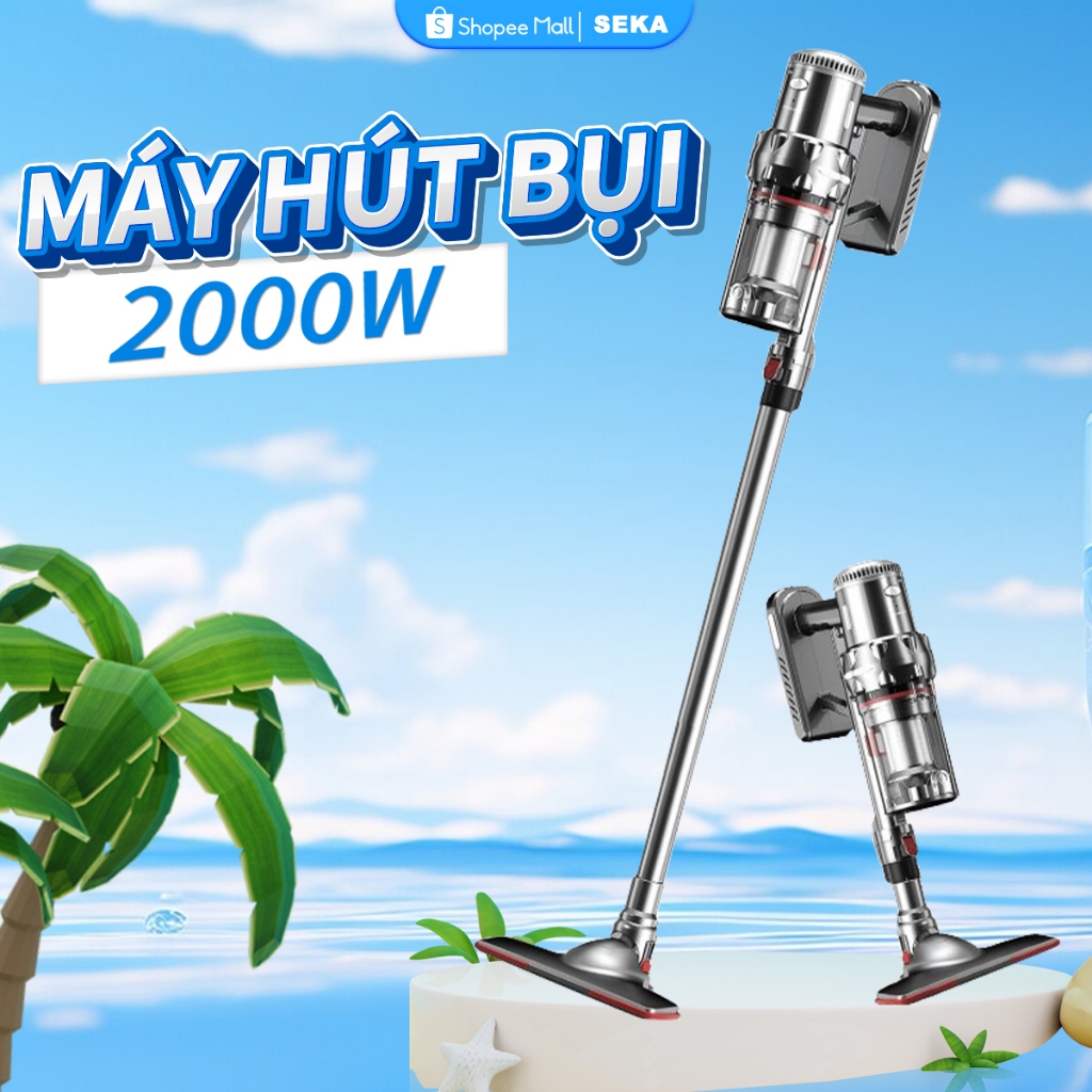Máy Hút Bụi Cầm Tay SEKA SK-09Max Công Suất 2000W Lực Hút Cực Mạnh Làm Sạch Dễ Dàng