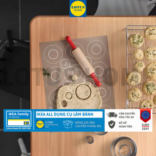 Ikea bộ dụng cụ làm bánh 4 món, thảm nướng bánh, chầy lăn bột, thìa phết, chổi phết ikea baktradition,bakglad,majfisk