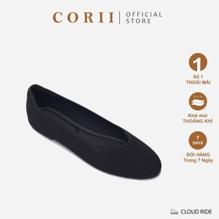 CORII - Giày Búp Bê Mũi Tròn Happyride Thời Trang và Thoải Mái Nhất - CR01RW1 Đen