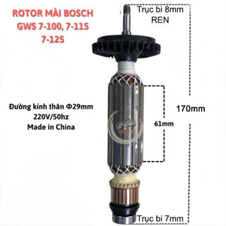 (Hàng DCA) Rotor mài BOSCH GWS 7-100, 7-125, 7-115 dây đồng 220V - Tặng chổi than