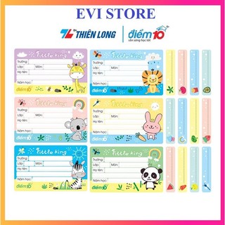 Nhãn vở điểm 10 thiên long tp-nbl005 / tp-nbl006 / nhãn vở decal nbl005 / nbl006 12 nhãn / tập